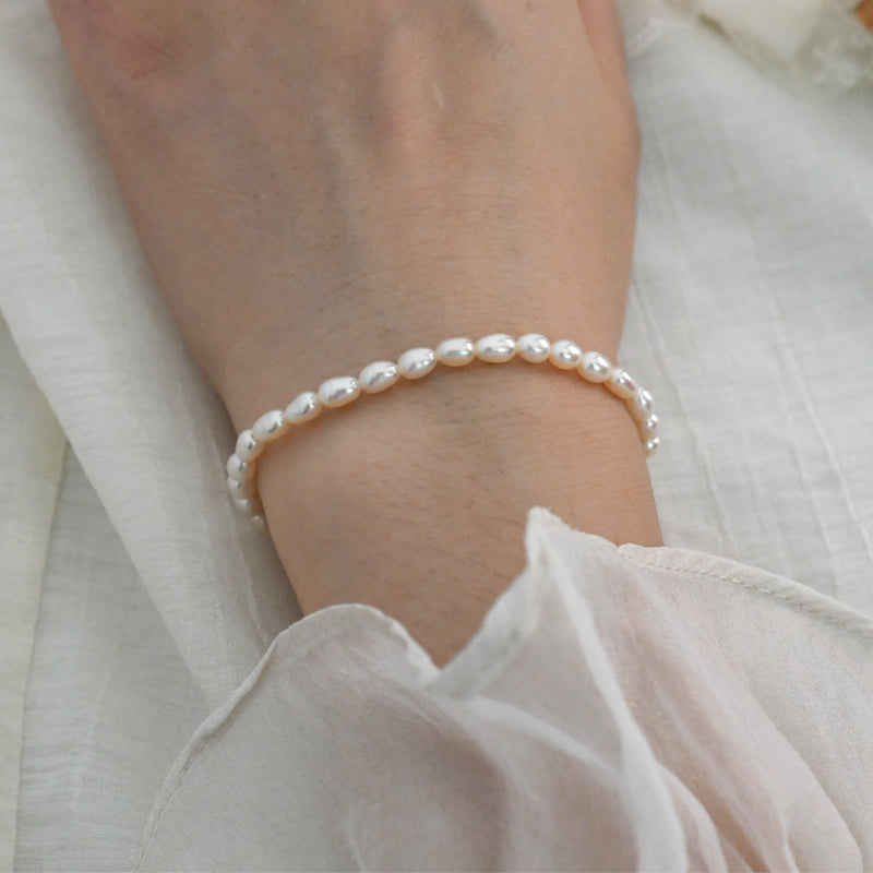 elastic pearl bracelet, view 5 - MRSLM