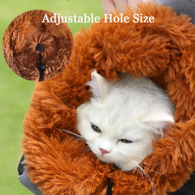 lion-shaped pet carrier bag, view 6 - MRSLM