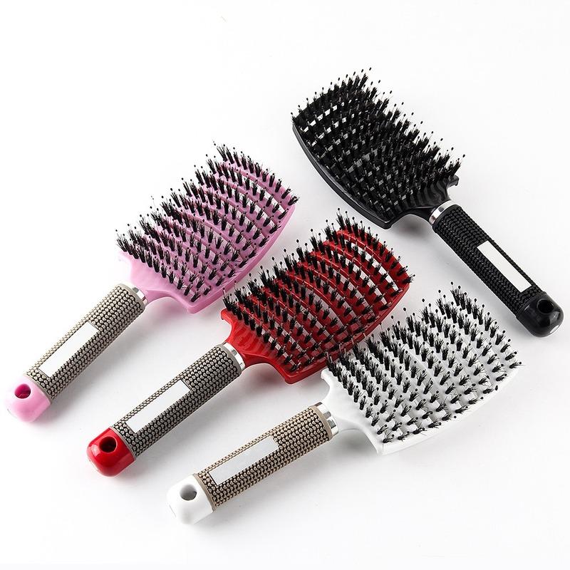 Curved Bristle Massage Comb – MRSLM
