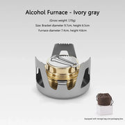portable mini alcohol stove, view 2 - MRSLM