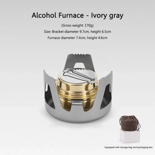 portable mini alcohol stove, view 2 - MRSLM