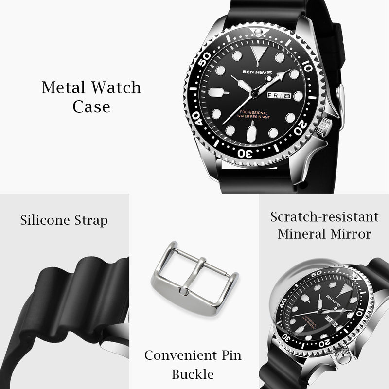 men's luminous sports watch, view 6 - MRSLM