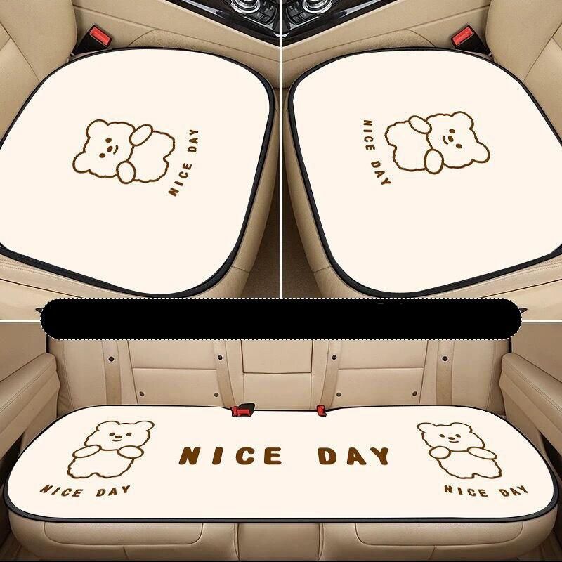 Cartoon Bear "NICE DAY" Car Seat Cushions