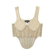 women's solid color knit camisole, view 7 - MRSLM