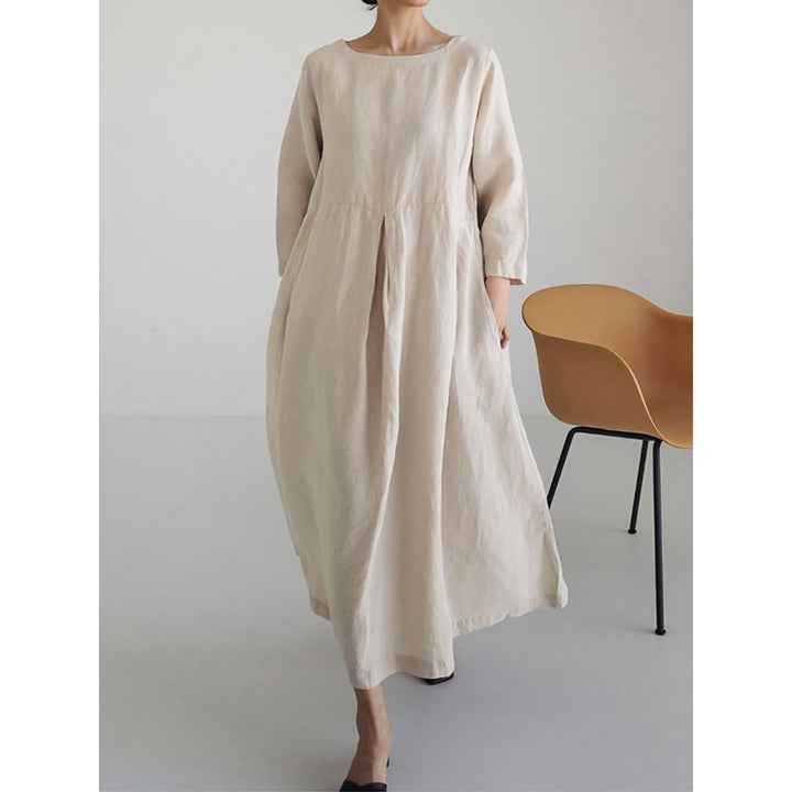 Women's Summer Cotton Linen Maxi Dress