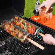 stainless steel bbq rolling basket - MRSLM