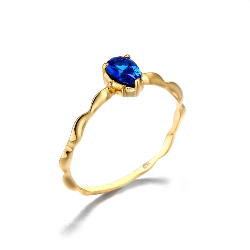 Japanese Light Jewelry Akado  Sapphire Ring