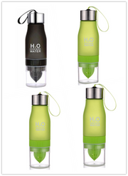 colorful frosted plastic water bottle, view 16 - MRSLM