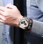 men's stainless steel quartz watch, view 11 - MRSLM