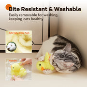interactive plush duck toy for cats, view 5 - MRSLM