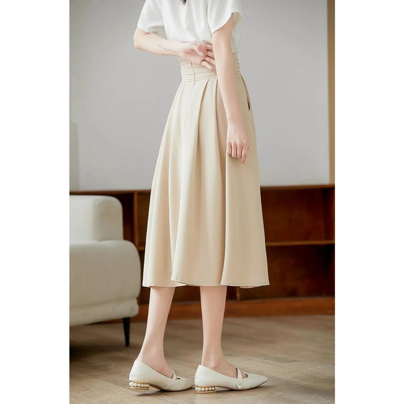 high-waisted pleated skirt with pockets, view 5 - MRSLM