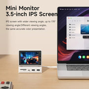 USB-C hub with mini display, view 4 - MRSLM