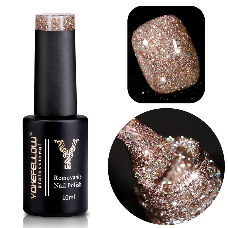 Esmalte em gel com glitter refletivo, 10ml