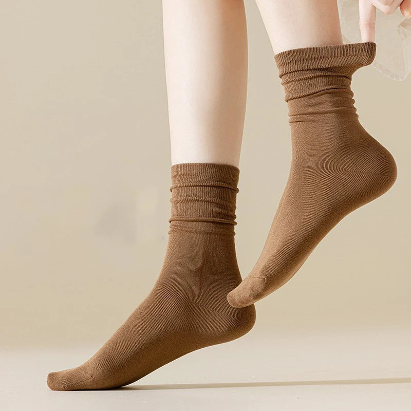 4 Paar lockere Damen-Baumwollsocken