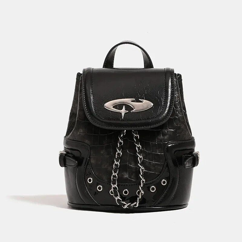 PU leather mini backpack, view 8 - MRSLM