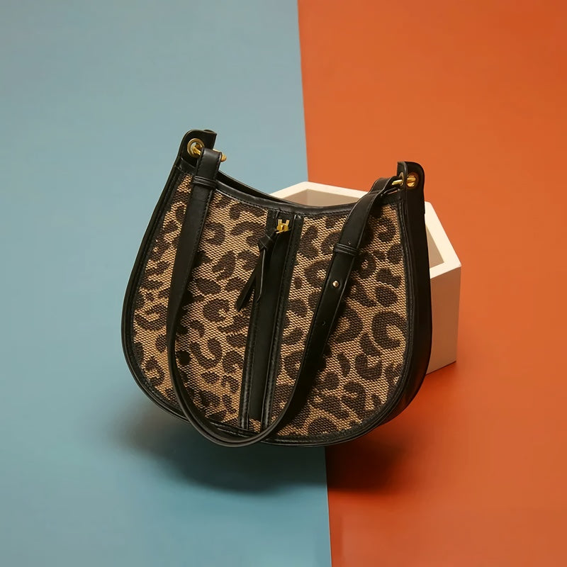 leopard saddle shoulder bag - MRSLM