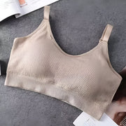 seamless wire-free women's fitness bralette, view 6 - MRSLM