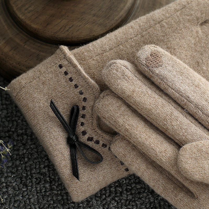Handschuhe aus Wolle und Kaschmir für Touchscreen-Fahrten
