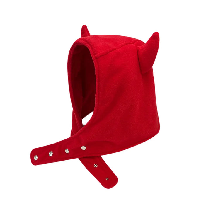 Women's Winter Plush Bomber Hat with Devil Ear Design and Ear Protection