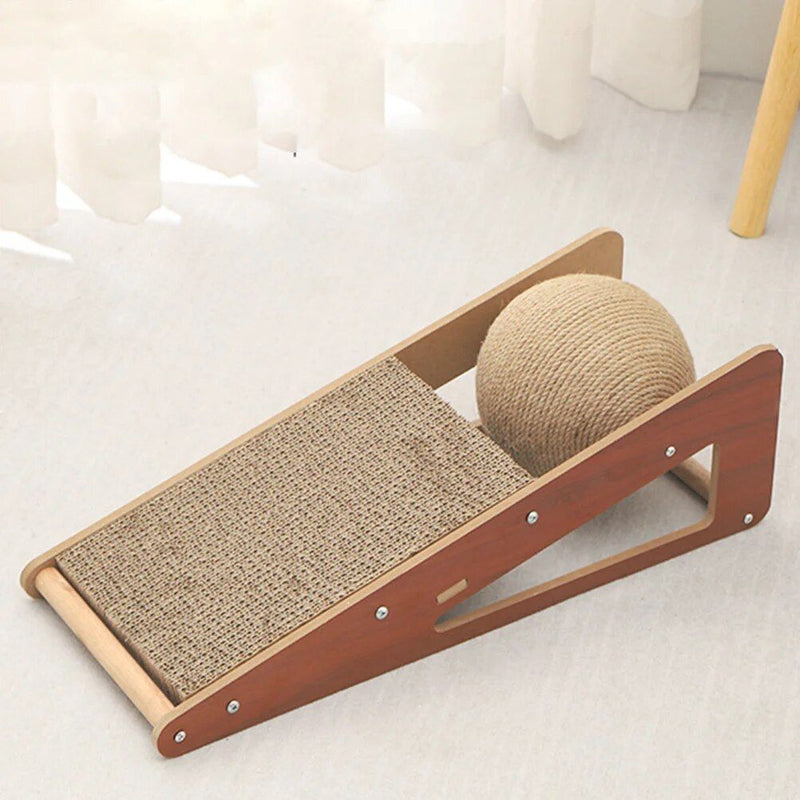 sisal ball cat scratching post, view 2 - MRSLM