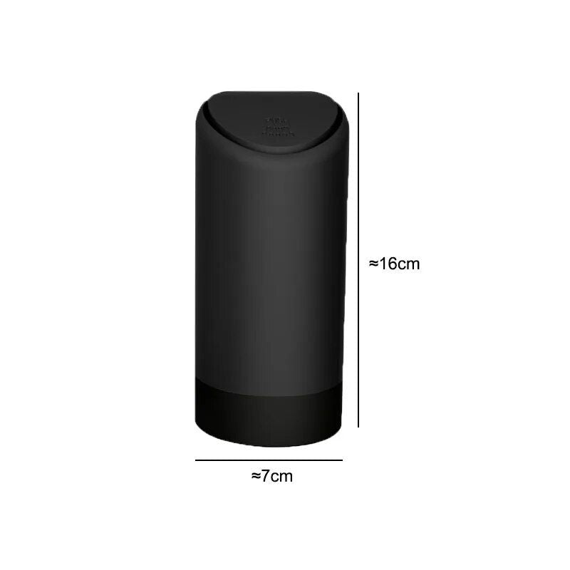 Compact silicone press-type car trash can, view 8 - MRSLM