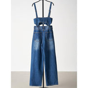 denim two-piece set, view 8 - MRSLM