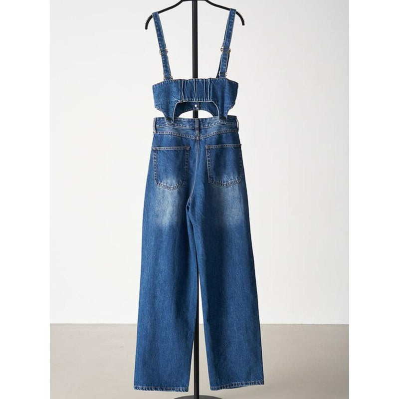 denim two-piece set, view 8 - MRSLM