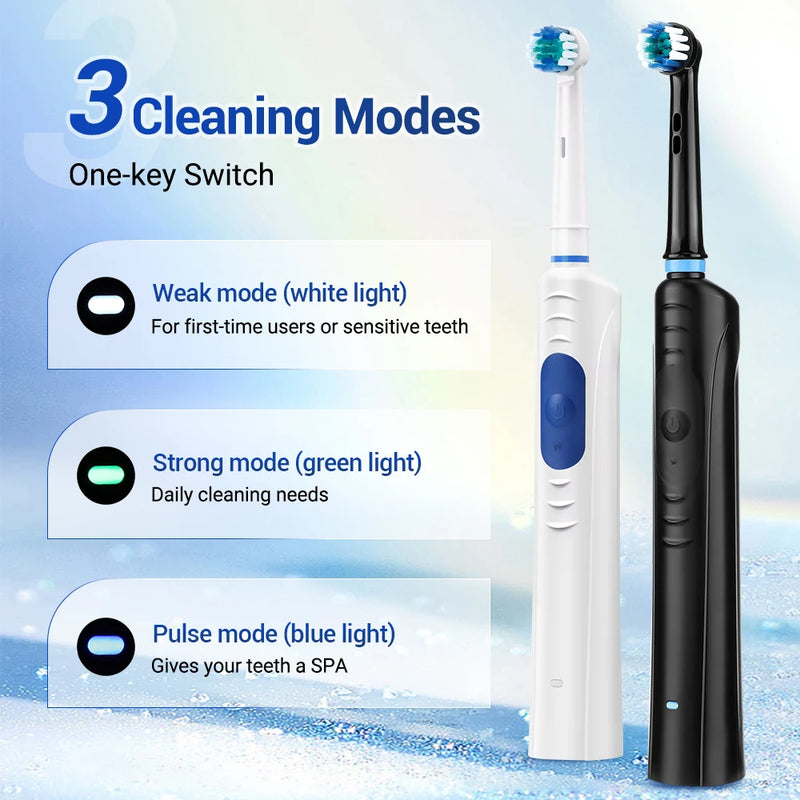 rotary electric toothbrush with 3 modes, view 7 - MRSLM