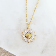 flower pendant necklace, view 5 - MRSLM