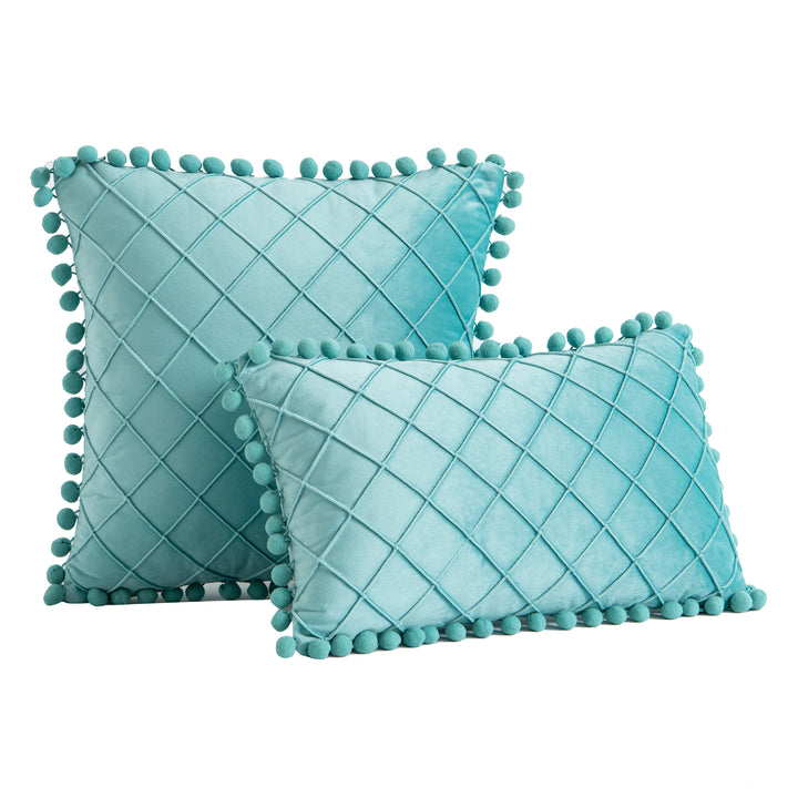 Velvet Soft Plaid Throw Pillow Covers