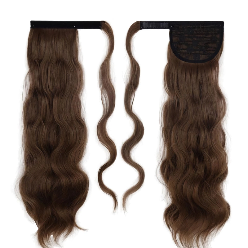 blonde wavy clip-in ponytail extension, view 12 - MRSLM