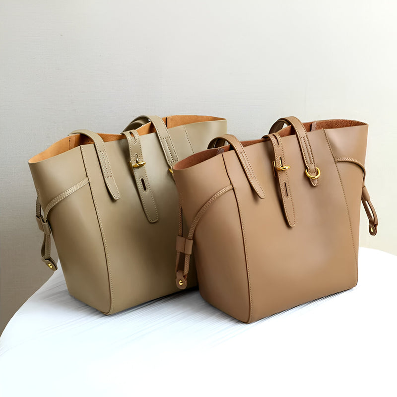 genuine leather large capacity shoulder bag, view 5 - MRSLM
