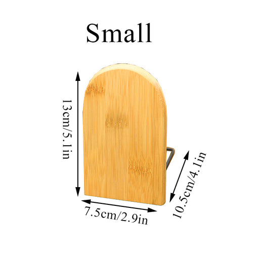bamboo book stand, view 2 - MRSLM