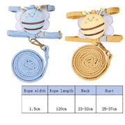 cartoon bee cat harness with leash, view 12 - MRSLM