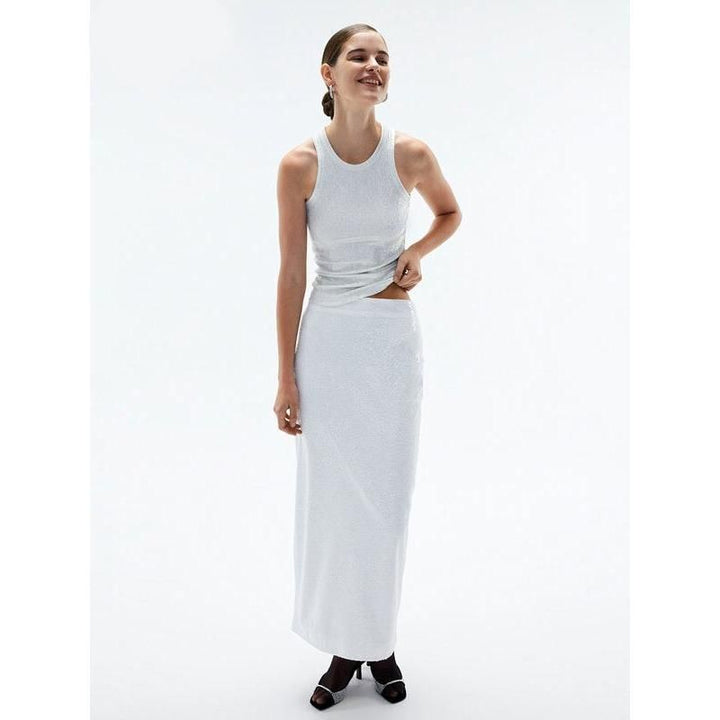 Summer Elegance Sleeveless Crop Top
