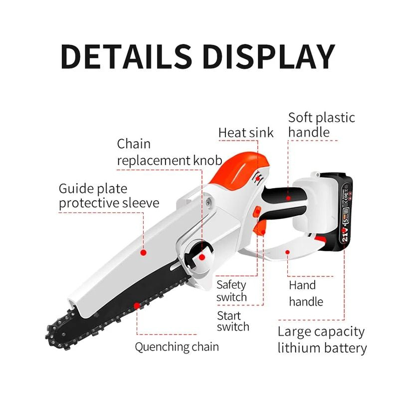 New 6 Inch Mini Electric Chain Saw