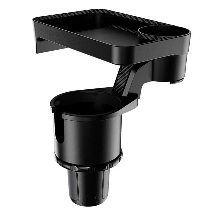 Adjustable Car Cup Holder Tray with Phone Slot and Lap Table