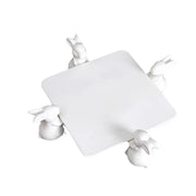 rabbit square ceramic plate, view 9 - MRSLM