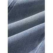 light blue embroidered high-waisted jeans, view 6 - MRSLM