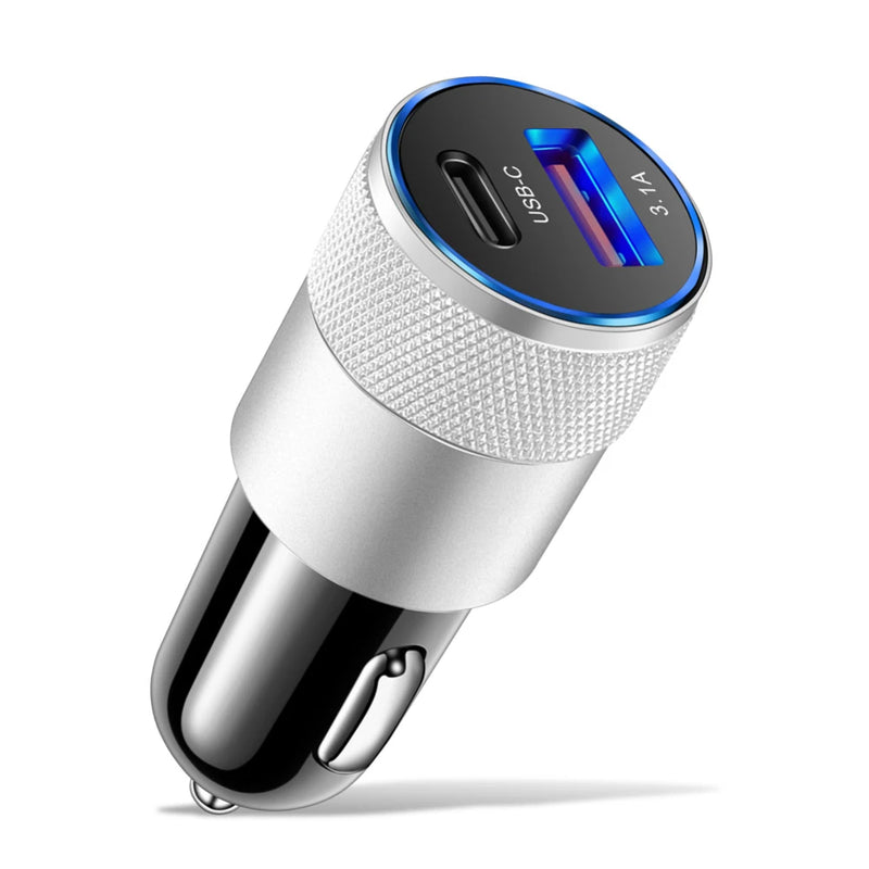 30-W-Mini-USB-C-Autoladegerät – Schnellladeadapter mit zwei Anschlüssen