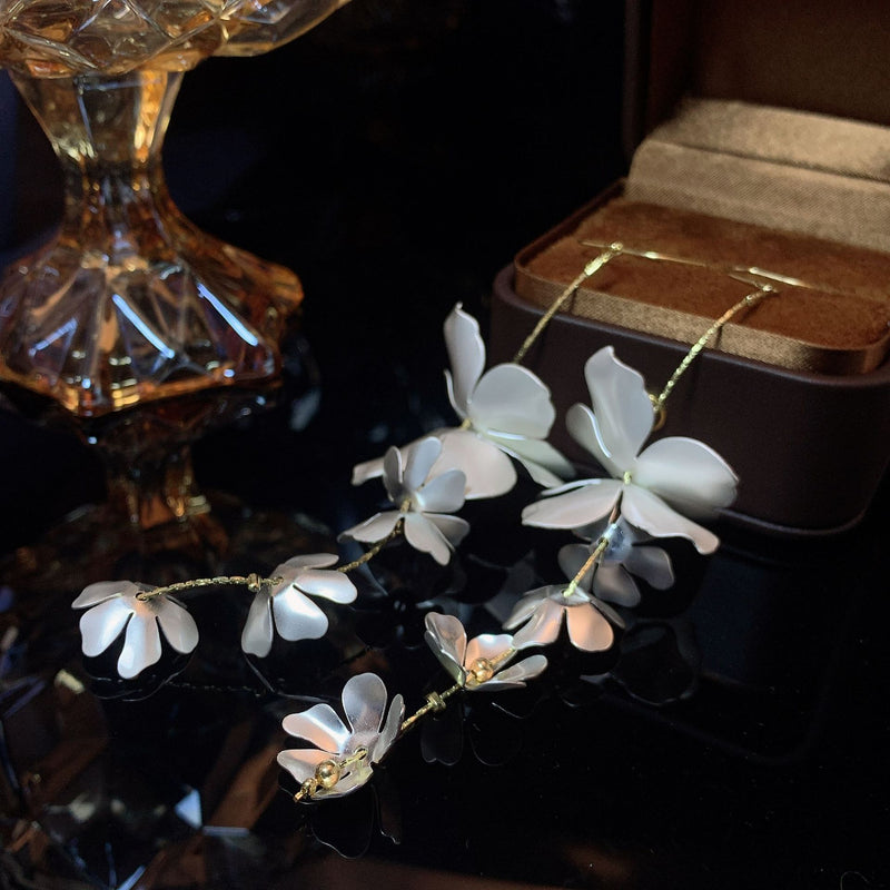 flower tassel earrings - MRSLM