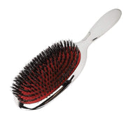 silver boar bristle paddle hair brush, view 2 - MRSLM