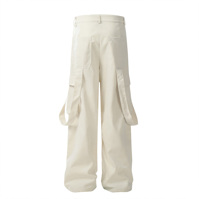 men's ribbon pocket cargo pants, view 3 - MRSLM