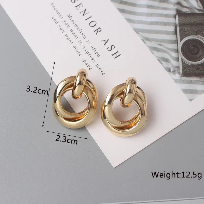Geometric statement earrings, view 9 - MRSLM
