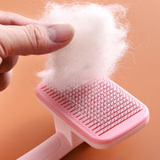 self-cleaning dog and cat grooming brush, view 9 - MRSLM