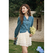 women's casual denim shirt, view 2 - MRSLM