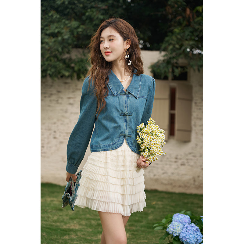 women's casual denim shirt, view 2 - MRSLM