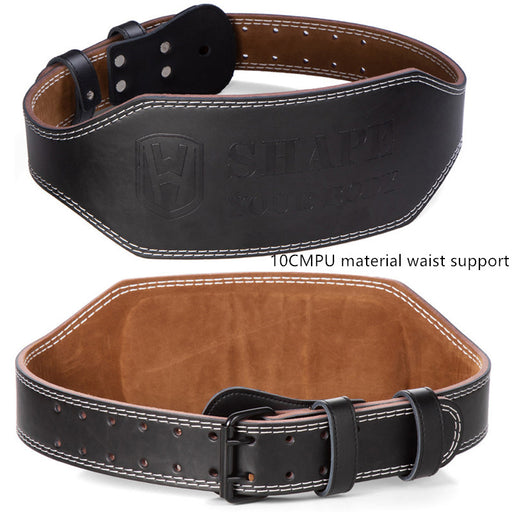 cowhide weightlifting belt, view 6 - MRSLM