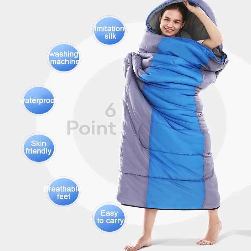 lightweight waterproof envelope sleeping bag, view 5 - MRSLM