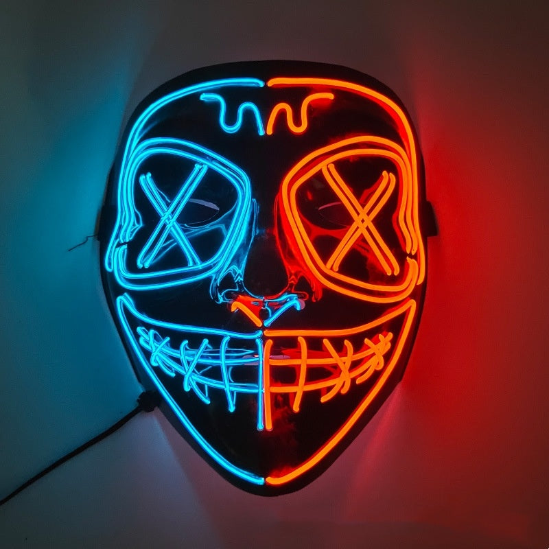 Halloween glow horror full face mask, view 3 - MRSLM